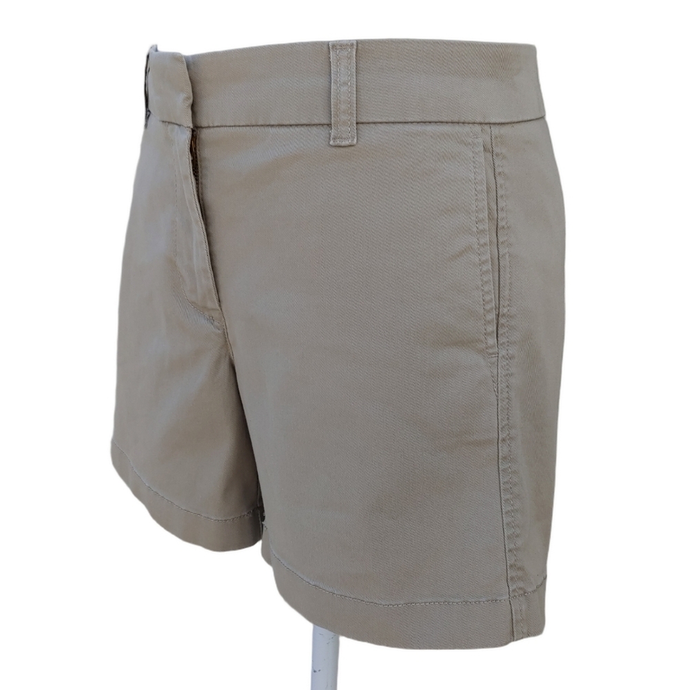 J. Crew 5" Khaki Cotton Stretch Chino Shorts in Women's Size 4 - Picture 3 of 17